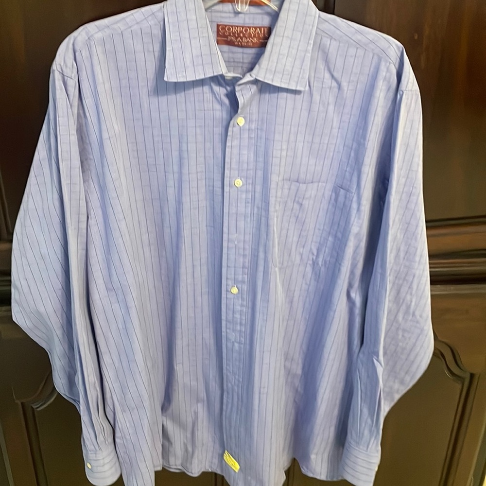 JoS A Bank blue dress shirt